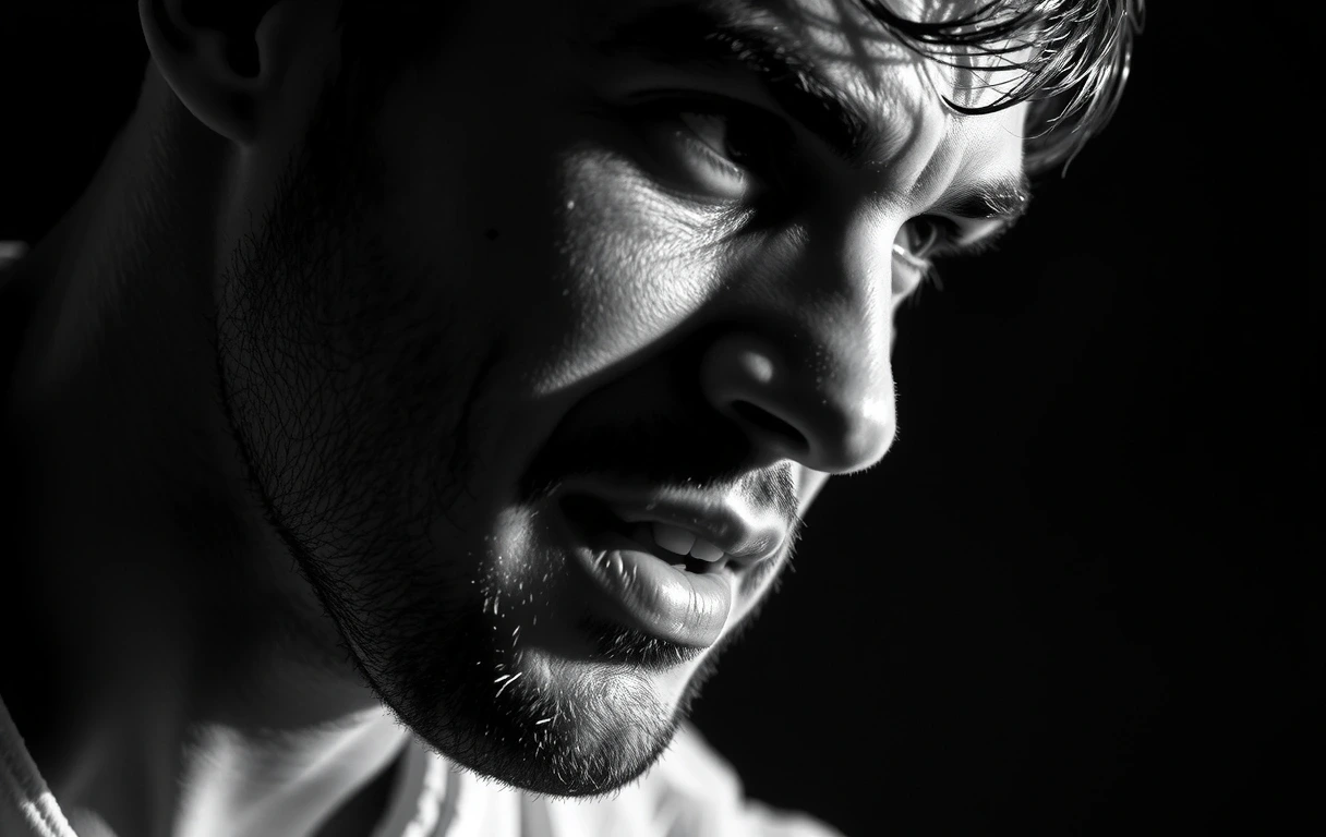 Atleta in allenamento